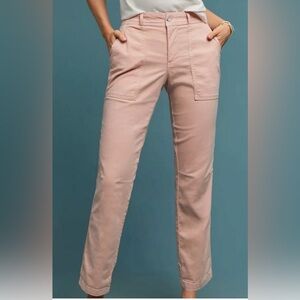 Anthropologie The Wanderer Dusty Pink Cargo Straight Leg Pants Size 29